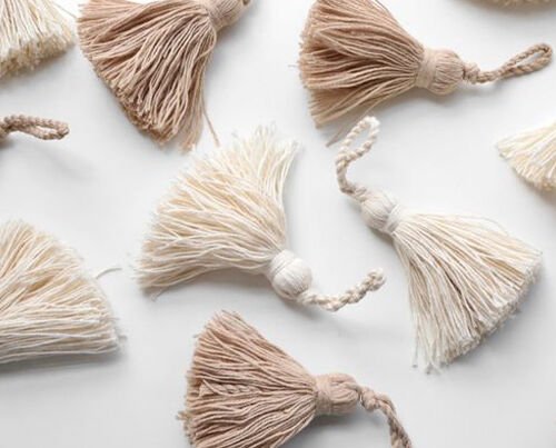 Eco-friendly ties, threads and tassels