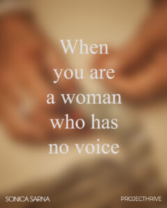 Female hand and activism